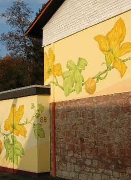 Kürbis mit Blattgold